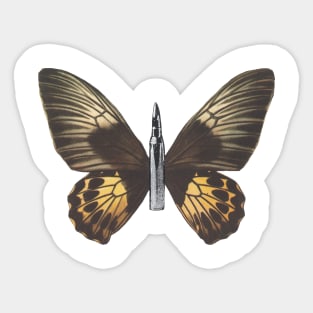 Bullet With Butterfly Wings Sticker